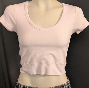 Cute Light Pink Crop Top